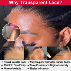 VIPbeauty #4 Chocolate Brown 13x4 Lace Front Wigs Transparent Body Wave 13x6 Human Hair