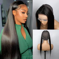 Vipbeauty Hair New-Upgrade Straight 13X4 Transparent Lace Frontal With All-in-One Breathable Adjustable Cap for DIY Human Hair Wig