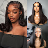 VIPbeauty 13x6 Straight HD Transparent Lace Frontal Human Wig 250% Density 16A Grade Super Double Drawn Human Hair With Pre-Plucked Hairline