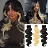 #1B&613 Peekaboo Body Wave Highlight Hair Bundles For Quick Weave