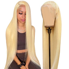 VIPbeauty 613 Blonde Colored Wig Straight Human Hair 13x6 Lace Frontal Wigs 180%