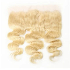 Vipbeauty 613 Blonde 13x4 Lace Closure Frontal Human Hair Straight/Body Wave Free Part