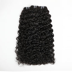 VIPbeauty Indian Curly Human Hair Bundles With 2x6 Lace Closure Top Grade