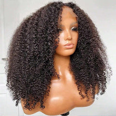 VIPbeauty Kinky Curly Human Hair Wig Fluffy Texture 13x4 HD Lace Front Wigs 180%