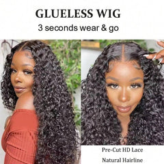VIPbeauty Water Wave Wear Go Glueless Wigs Pre Cut 5x5 Lace Closure Wig Ready To Go