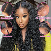 VIPbeauty Water Wave Wear Go Glueless Wigs Pre Cut 5x5 Lace Closure Wig Ready To Go