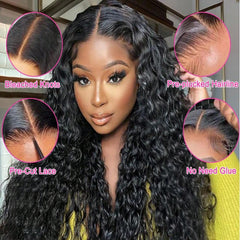 VIPbeauty Water Wave Wear Go Glueless Wigs Pre Cut 5x5 Lace Closure Wig Ready To Go