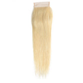 VIPbeauty Blonde 4x4 Lace Closure Virgin Hair Straight Human Hair 1 PC