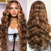 VIPbeauty #P4/27 Highlight 13x4 Lace Front Wigs Body Wave Human Hair 5x5 Glueless Wigs