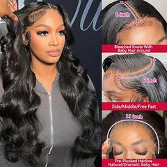 VIPBeauty 13x6 HD Full Lace Frontal Wig Body Wave 13x4 Invisible HD Lace Human Hair Wigs