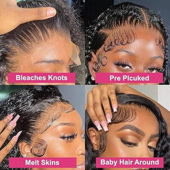 VIPbeauty HD Lace Front Wig Deep Curly 13x4 13x6 Lace Frontal Human Hair Wigs 180%