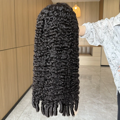 VIPbeauty Burmese Curly Lace Frontal Wigs HD 5x5 Pre-Cut Glueless Human Hair Wigs 180%