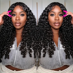 Burmese Curly Human Hair Wigs 4x4 6x6 Transparent Lace Closure Wig