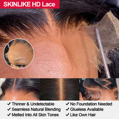 VIPbeauty Deep Wave 13x6 Full Frontal Wigs HD Transparent Lace Human Hair Wigs 13x4 Lace Wig