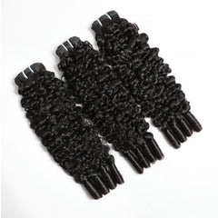 VIPbeauty Burmese Curly Hair Indian Human Hair 3 Bundles With 4x4 Lace Closure