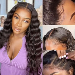 VIPbeauty 5x5 Lace Closure Glueless Wigs Loose Deep Wave Pre-Cut Ready To Go Human Hair Wig