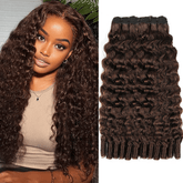 VIPbeauty Burmese Curly Bundles #4 Brown 100% Virgin Human Hair Bundles 1/3/4PCS