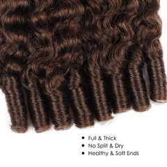 VIPbeauty Burmese Curly Bundles #4 Brown 100% Virgin Human Hair Bundles 1/3/4PCS