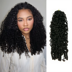 VIPbeauty Burmese Curly Lightweight Crochet Braids Human Hair Extensions
