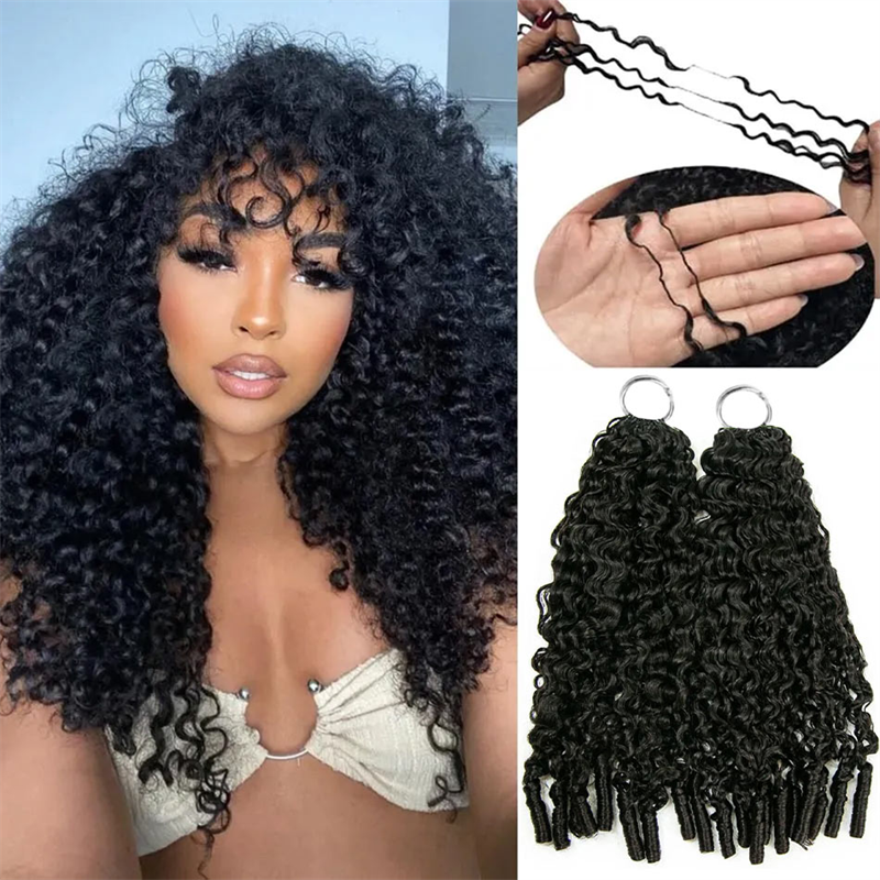 VIPbeauty Burmese Curly Lightweight Crochet Braids Human Hair Extensions