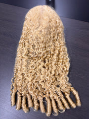 VIPbeauty 613 Blonde Burmese Curly Human Hair 13x6 Lace Front Wig With Baby Hair 210% Density