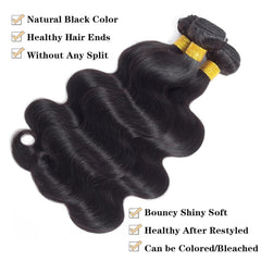 #1B&Red Peekaboo Highlight Hair Bundles Colored Human Hair Body Wave 13A