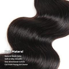 VIPbeauty Body Wave Virgin Soft Human Hair Extensions 1 PC/Pack