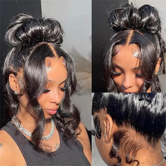 VIPbeauty Invisi-String Snug Fit 360 Lace Frontal Wigs Body Wave Human Hair Wigs