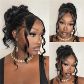 VIPbeauty Invisi-String Snug Fit 360 Lace Frontal Wigs Body Wave Human Hair Wigs