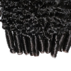 VipBeauty Burmese Culry Human Hair Extension Natural Black Color For Sew In Weave