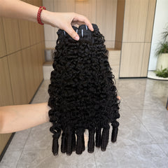 VIPbeauty Burmese Curly 3 Bundles Human Hair With 4x4 Lace Closure