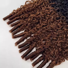 VIPbeauty T1b/30 Burmese Curly Lightweight Crochet Braids Human Hair Extensions