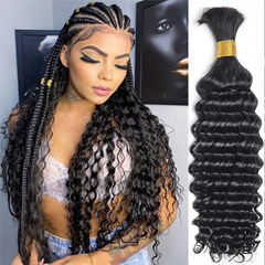 VIPbeauty Deep Wave Bulk Hair Extensions for Boho Knotless Braiding