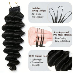 50G/Pack Feather Crochet Braid Hair 100% Human Hair Extensions NEW Arrival