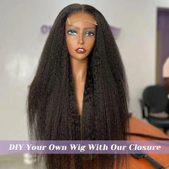 VIPbeauty 10A Grade Yaki Straight Human Hair Bundles With 5x5 Lace Closure