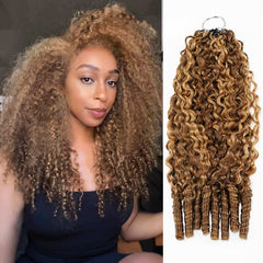VIPbeauty New In P4/27 Highlight Feather Crochet Hair Pre-Looped Human Hair For Easy Styling