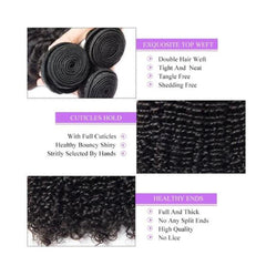 VIPbeauty Deep Wave Virgin Soft Human Hair Extensions 1 PC/Pack