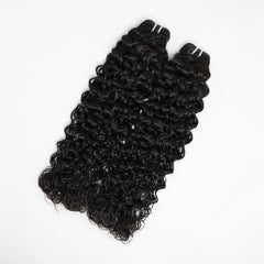 VIPbeauty Indian Curly Human Hair Bundles With 2x6 Lace Closure Top Grade