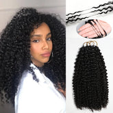 VIPbeauty Jerry Curly Crochet Braid Hair Extensions 100% Human Hair Feather Soft