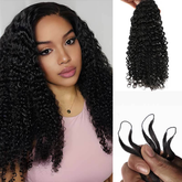 VIPbeauty Kinky Curly Crochet Braid Hair Extensions 100% Human Hair Feather Soft