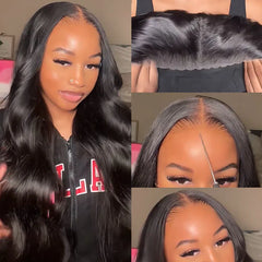 VIPbeauty Body Wave Glueless Wig Pre Cut 5x5 Lace Closure Wear Go Wigs Bleached Knots