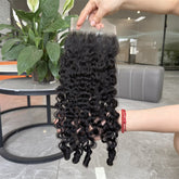 VIPbeauty 4x4 HD Lace Closure Virgin Hair Burmese Curly Human Hair 1 PC