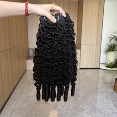 VIPbeauty Burmese Curly 3 Bundles With 13*4 Lace Frontal Closure Brazilian Human Hair