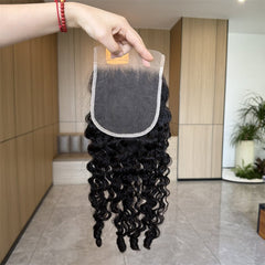 VIPbeauty Burmese Curly 5x5 Transparent HD Lace Closure Virgin Human Hair