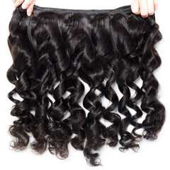 VIPbeauty Loose Wave Bundles With 13x6 Lace Frontal Human Hair Extensions