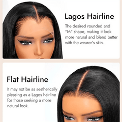 VIPBeauty P1B/27 Highlights Straight Hair M Hairline 13x6 HD Lace Front Wig With Widow's Peak