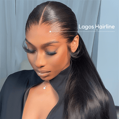 VIPbeauty Lagos M-Shaped Hairline Straight Hair Lace Frontal Wigs Human Hair