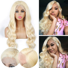 VIPbeauty 613 Blonde Body Wave Human Hair Wigs Pre-Plucked 13x6 Lace Front Wigs