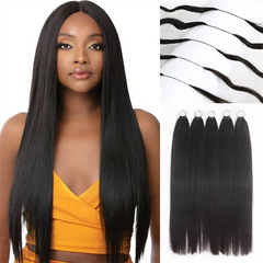 VIPbeauty Feather Crochet Braids Soft Straight Human Hair Extension For Women