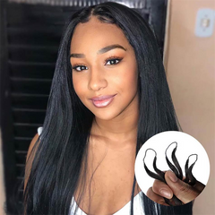 VIPbeauty Feather Crochet Braids Soft Straight Human Hair Extension For Women